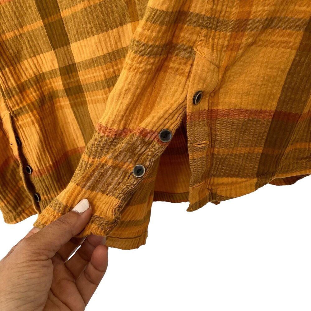 Prana Fillary Button Down Top Button Up Shirt Yel… - image 7